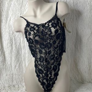 Vintage Lingerie High Cut Thong Teddy